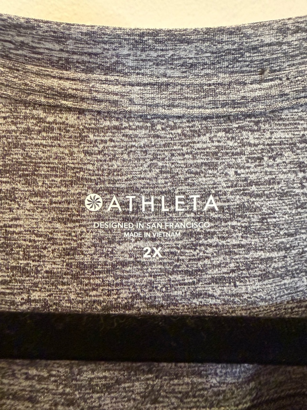 Athleta Heather Gray Muscle Tank with Wide Arm Openings - Picture 3 of 4